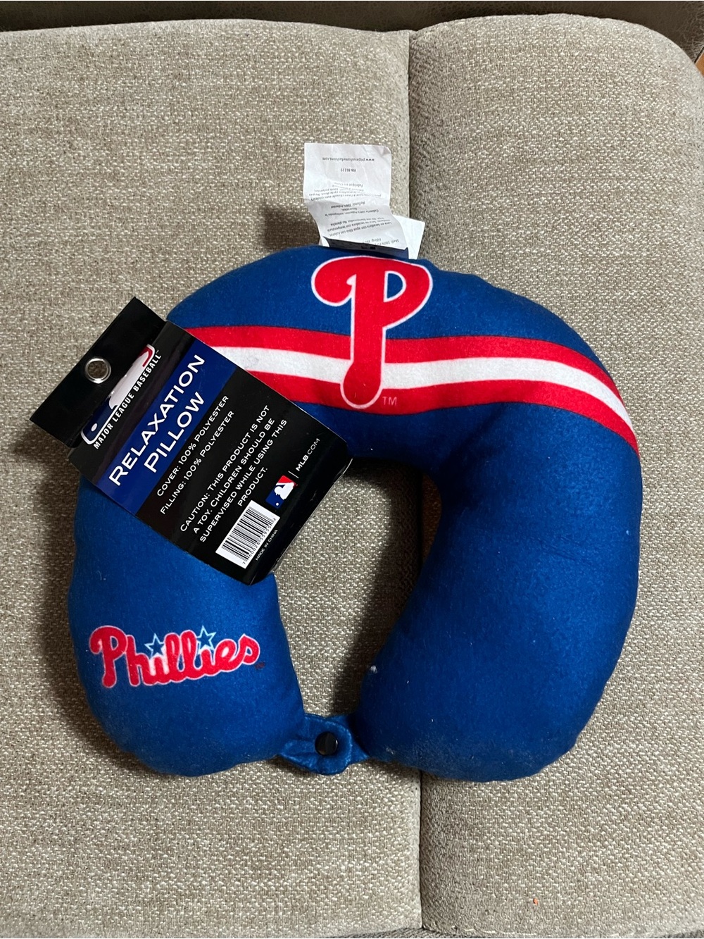 Philadelphia Phillies Blue Travel Neck Pillow by MLB